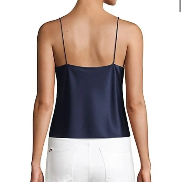 ALICE + OLIVIA Navy Harmon Drapey Slip Tank!